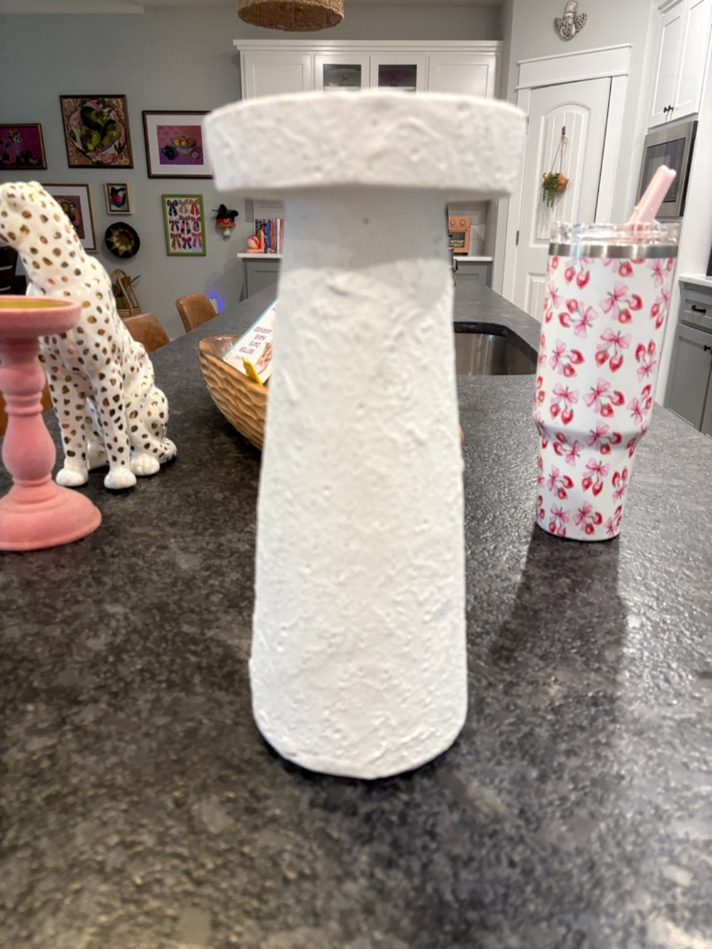 Opalhouse White Textured Decorative Pedestal